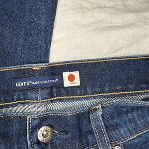 Levi's Japanese Selvedge  Denim 33 x 32 Slim Taper dark  Blue Jeans